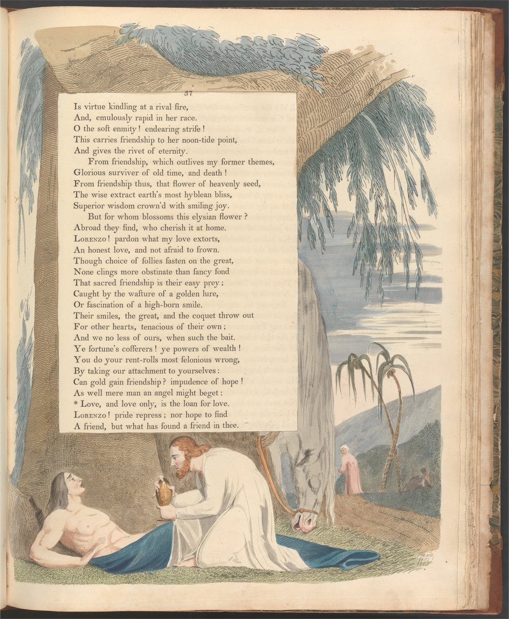 Pensamientos nocturnos de Young, Página 37, Amor, y solo amor, es el préstamo para el amor de William Blake