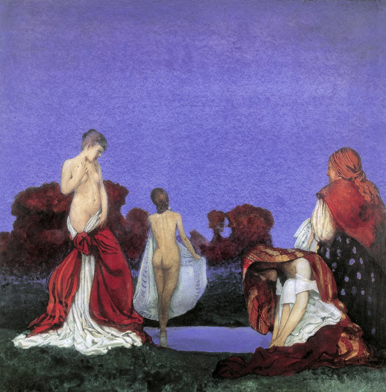 Gitanos bañándose de William Blamire Young