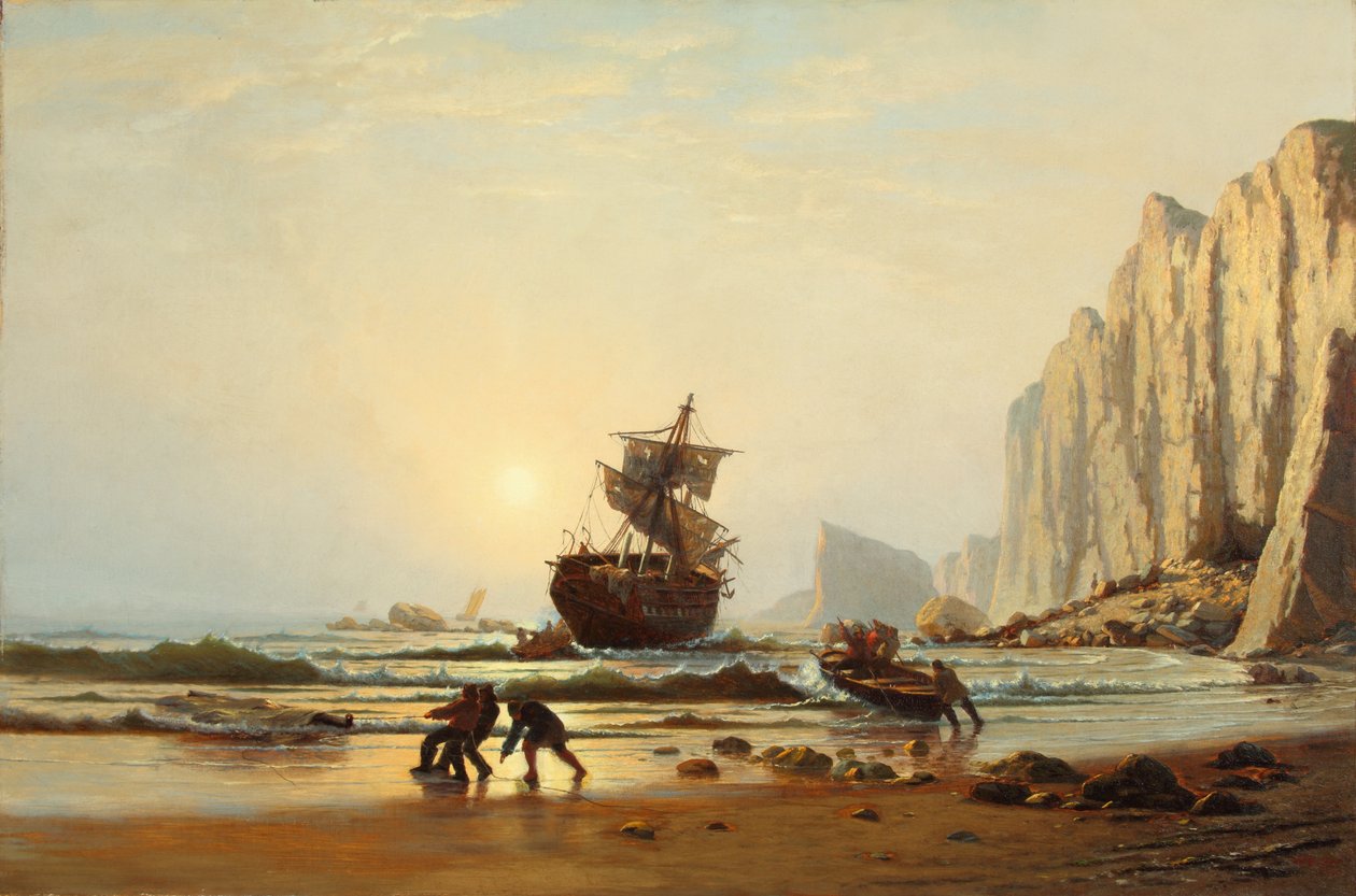 Náufrago frente al Labrador 1867 (Óleo sobre lienzo) de William Bradford