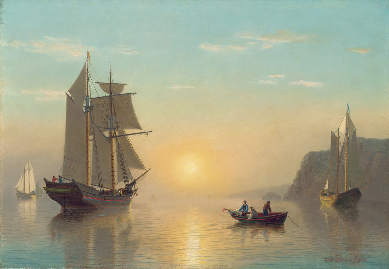 Calma al Atardecer en la Bahía de Fundy, c.1860 de William Bradford
