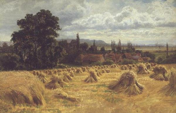 Un campo de maíz cerca de Cookham de William Bradley