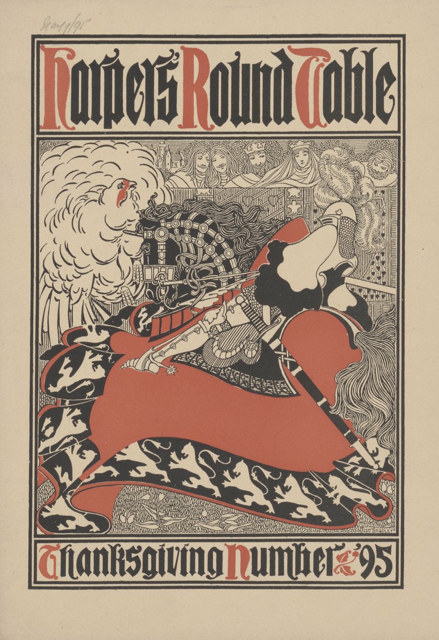 Mesa redonda de Harper - Número de Acción de Gracias, 1895 de William Bradley