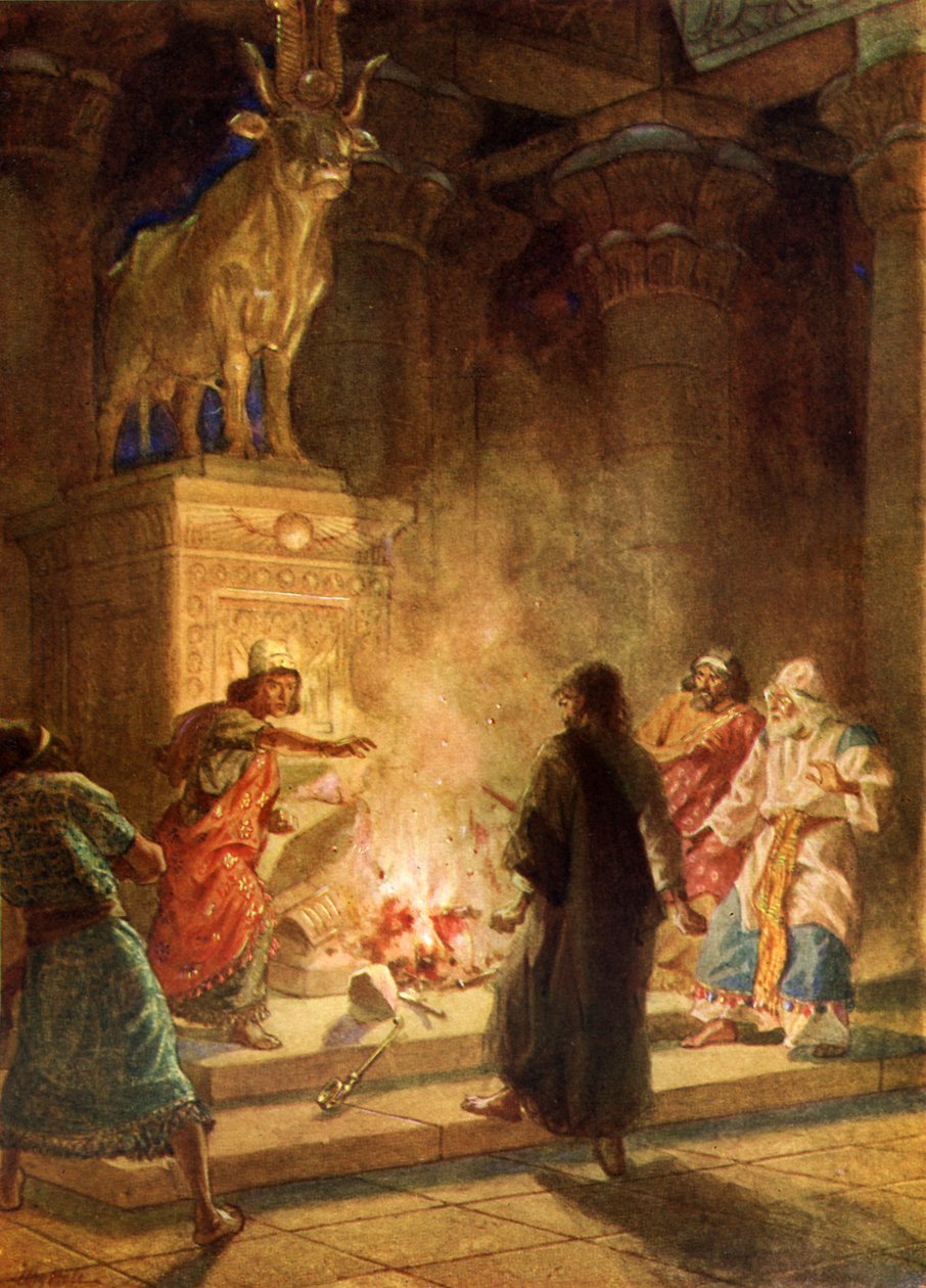 Un profeta de Dios denuncia la idolatría de Jeroboam de William Brassey Hole