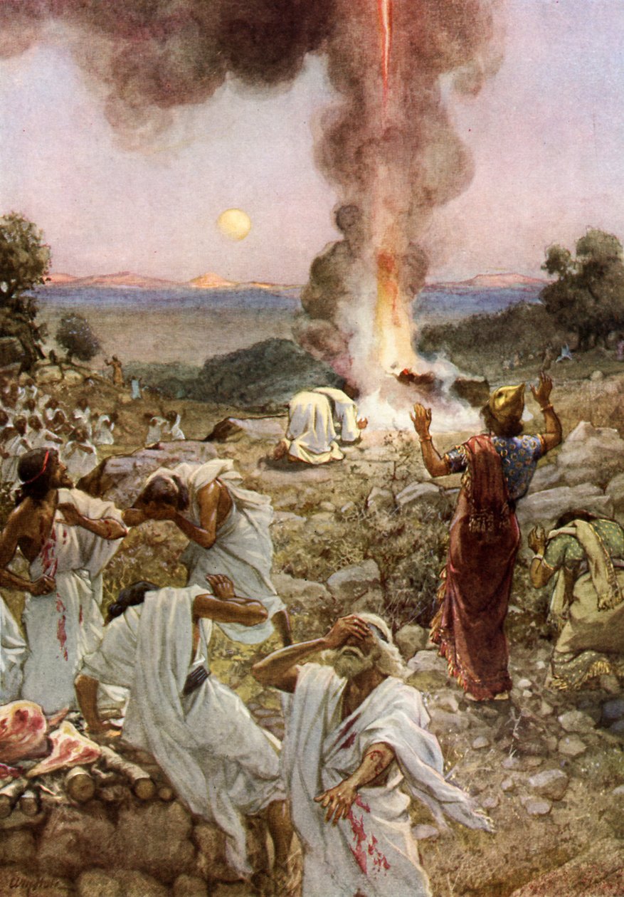 El sacrificio de Elías en el Monte Carmelo de William Brassey Hole