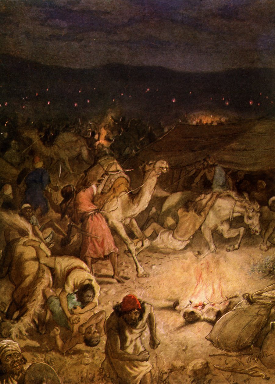 Gedeón en el campamento de los madianitas de William Brassey Hole