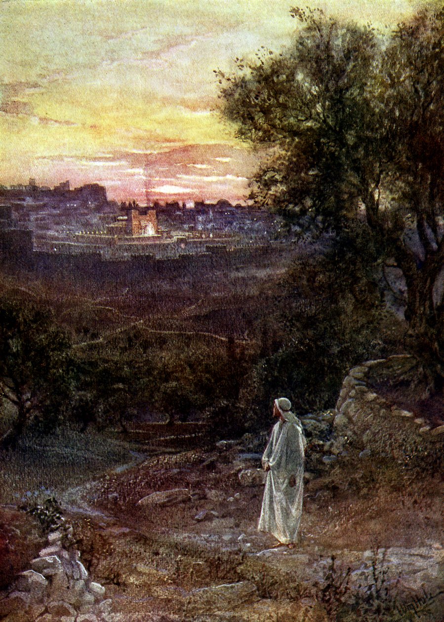 Jesús en el Monte de los Olivos - Biblia de William Brassey Hole