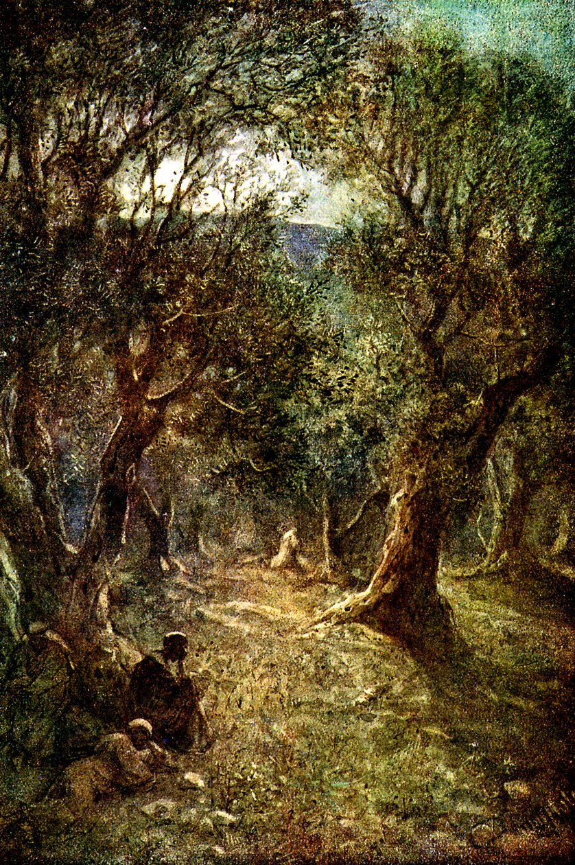 Jesús ora en Getsemaní - Biblia de William Brassey Hole
