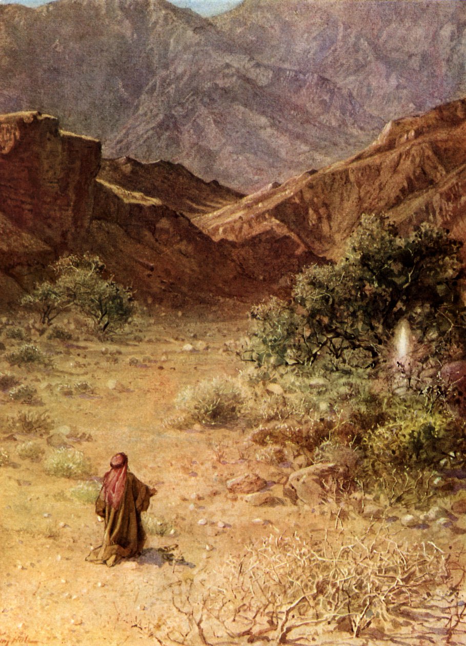 Moisés y la zarza ardiente de William Brassey Hole