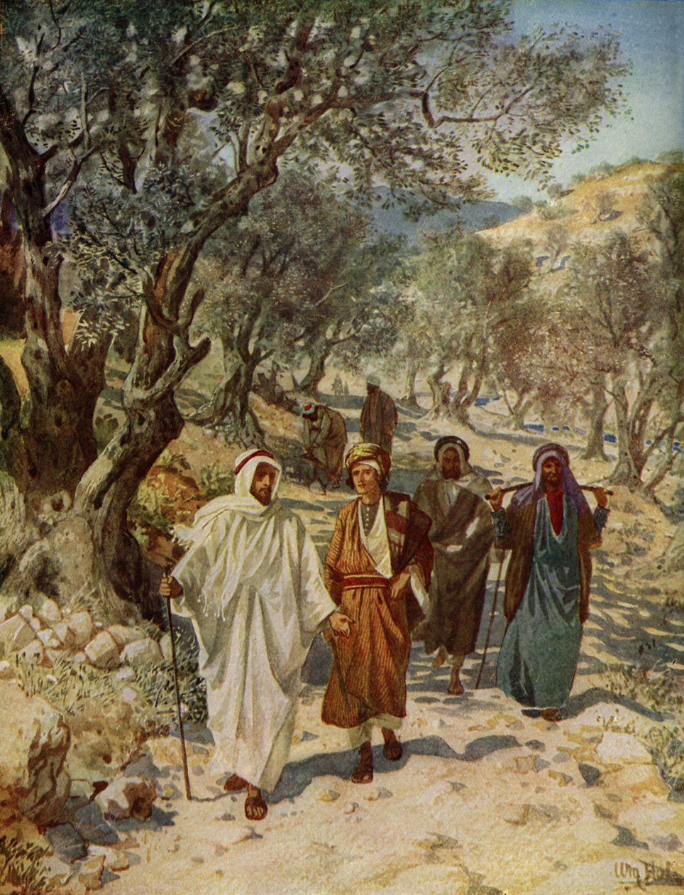 Felipe y Natanael se convierten en discípulos de Jesús - Biblia de William Brassey Hole