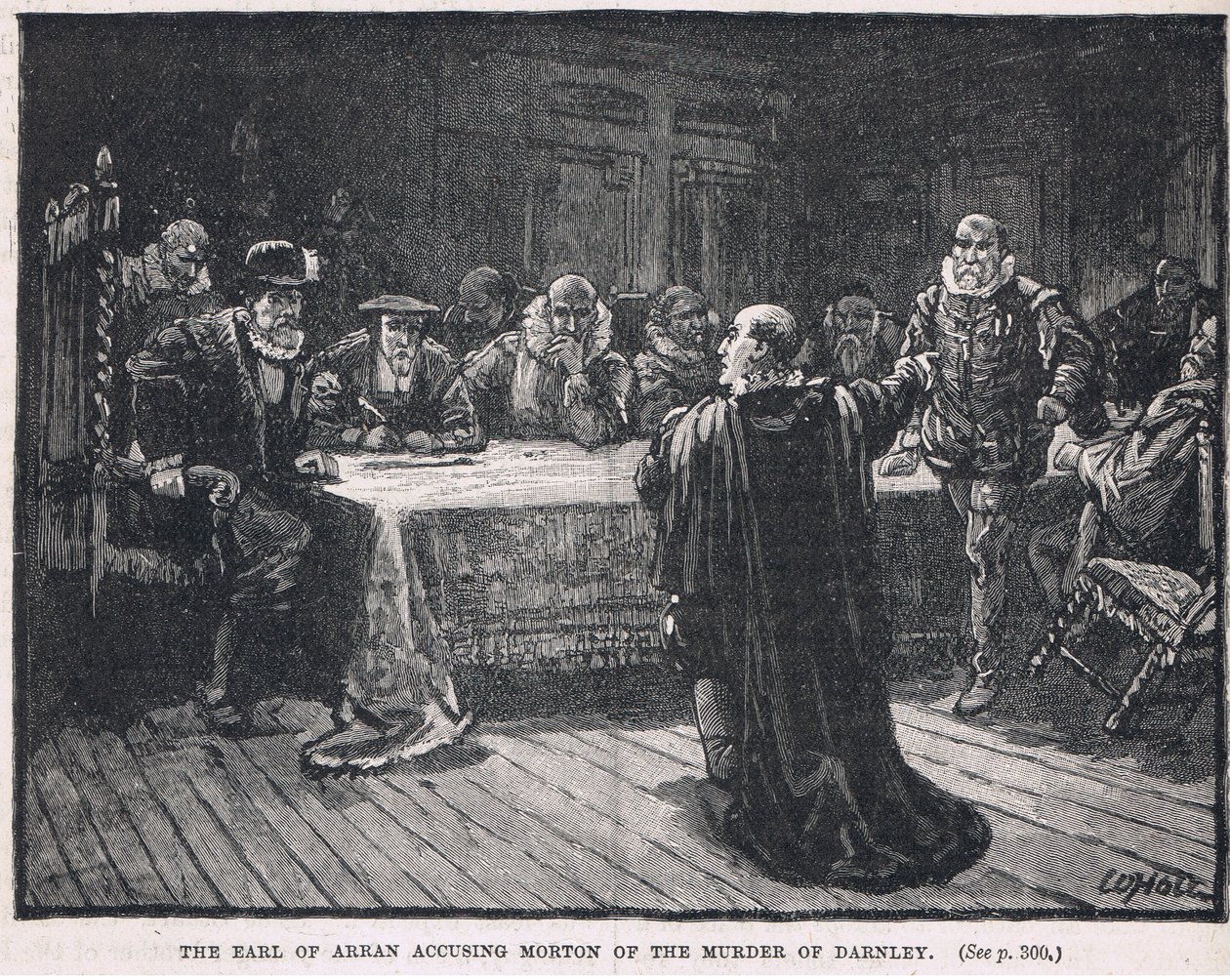 El Conde de Arran acusando a Morton del asesinato de Darnley 1581 de William Brassey Hole