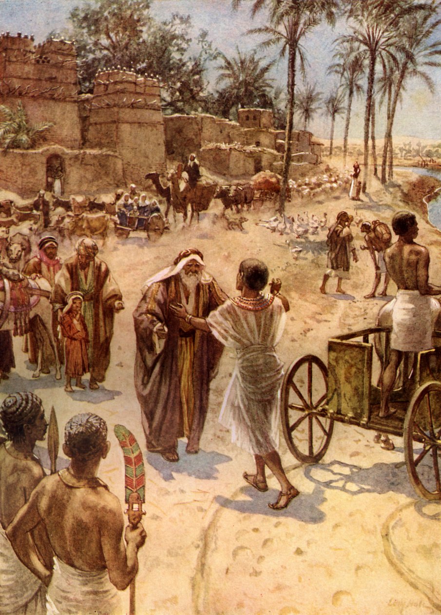 El encuentro de Jacob y José en Egipto de William Brassey Hole