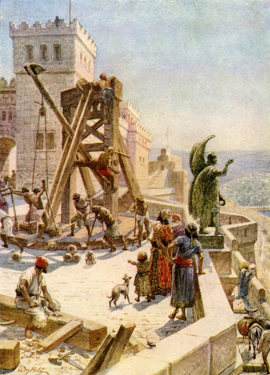 Uzías erige máquinas de guerra en las murallas de William Brassey Hole