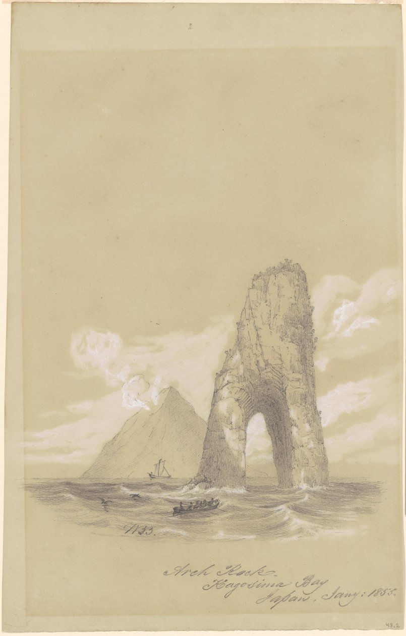 Roca del Arco, Bahía de Kagosima, Japón de William Brenton Boggs