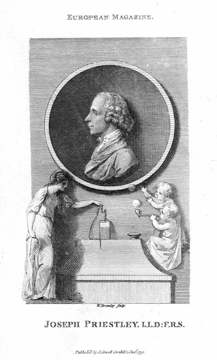 Joseph Priestley, químico inglés y ministro presbiteriano, 1791 de William Bromley