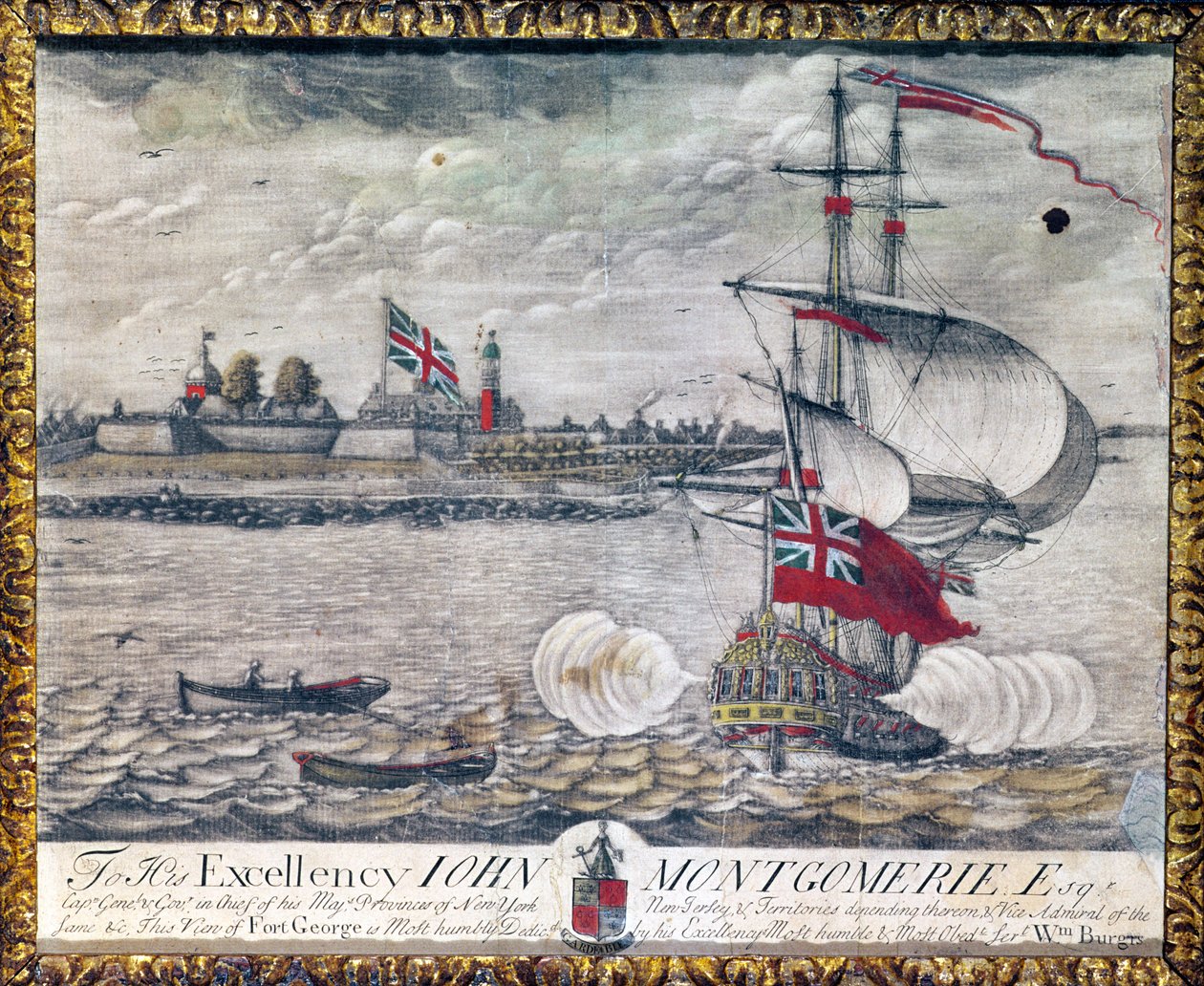 A Su Excelencia John Montgomerie Esq. (Vista de Fort George) de William Burgis