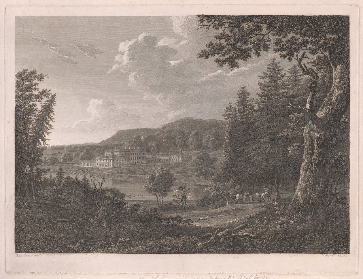 Fonthill como era antes de las alteraciones del Sr. Beckford de William Byrne