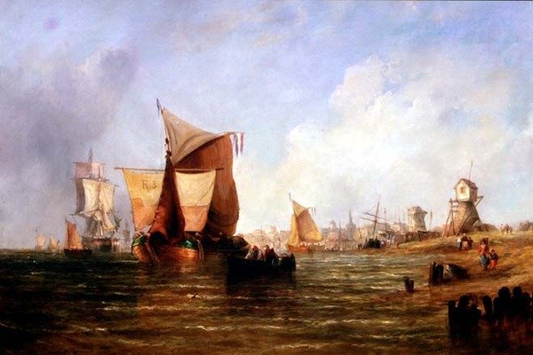 Envío en el Dort, Holanda de William Calcott Knell