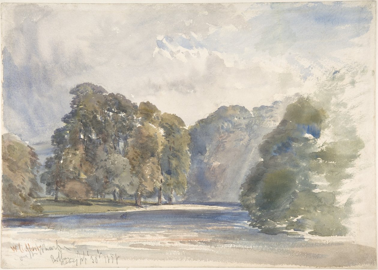 En el Wharfe, abadía de Bolton de William Callow