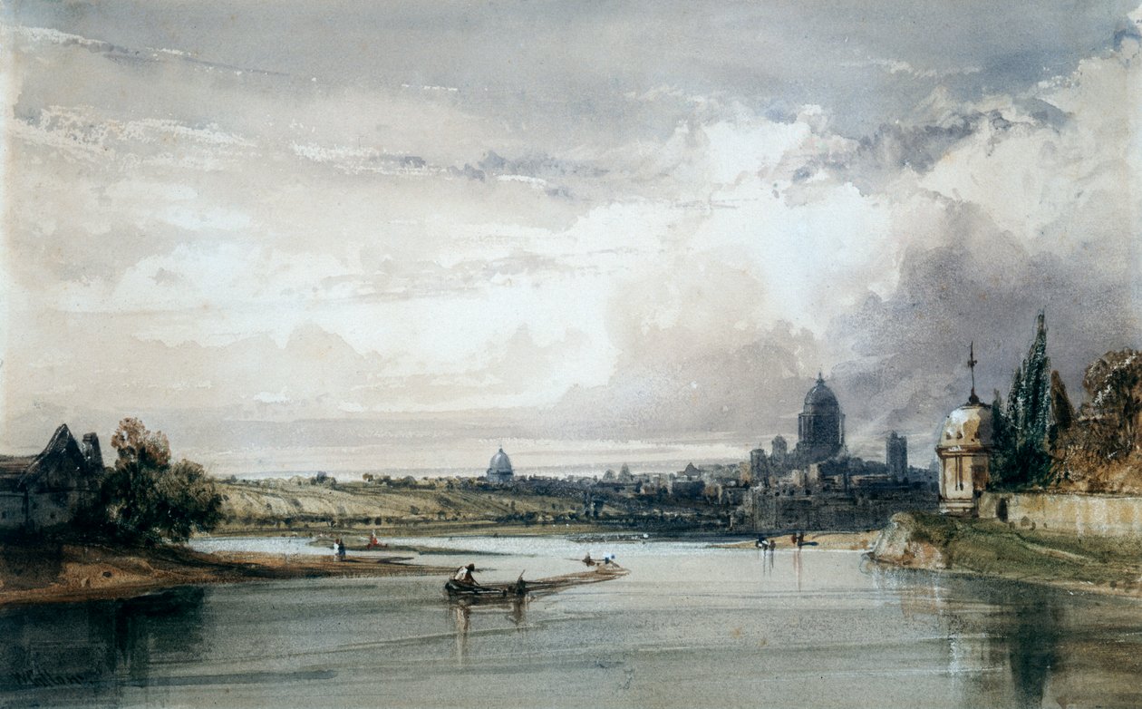 París visto desde lejos, c1835-1900 de William Callow