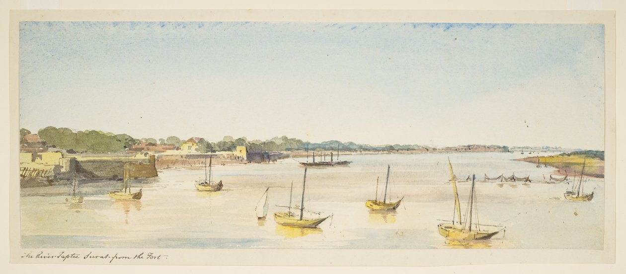 Río Tapti, Surat desde el fuerte (barcos) de William Carpenter