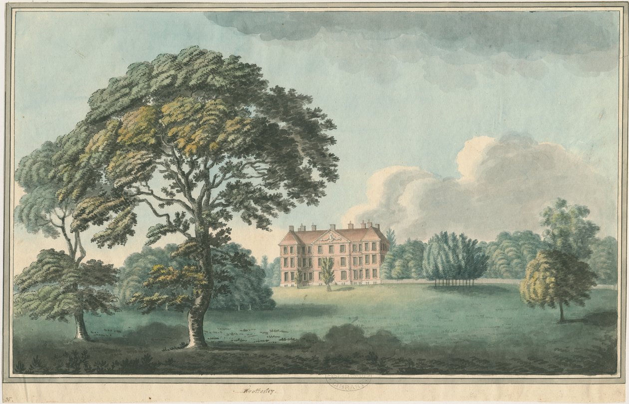 Wrottesley Hall: pintura, s.d. [1796-1839] de William Carter