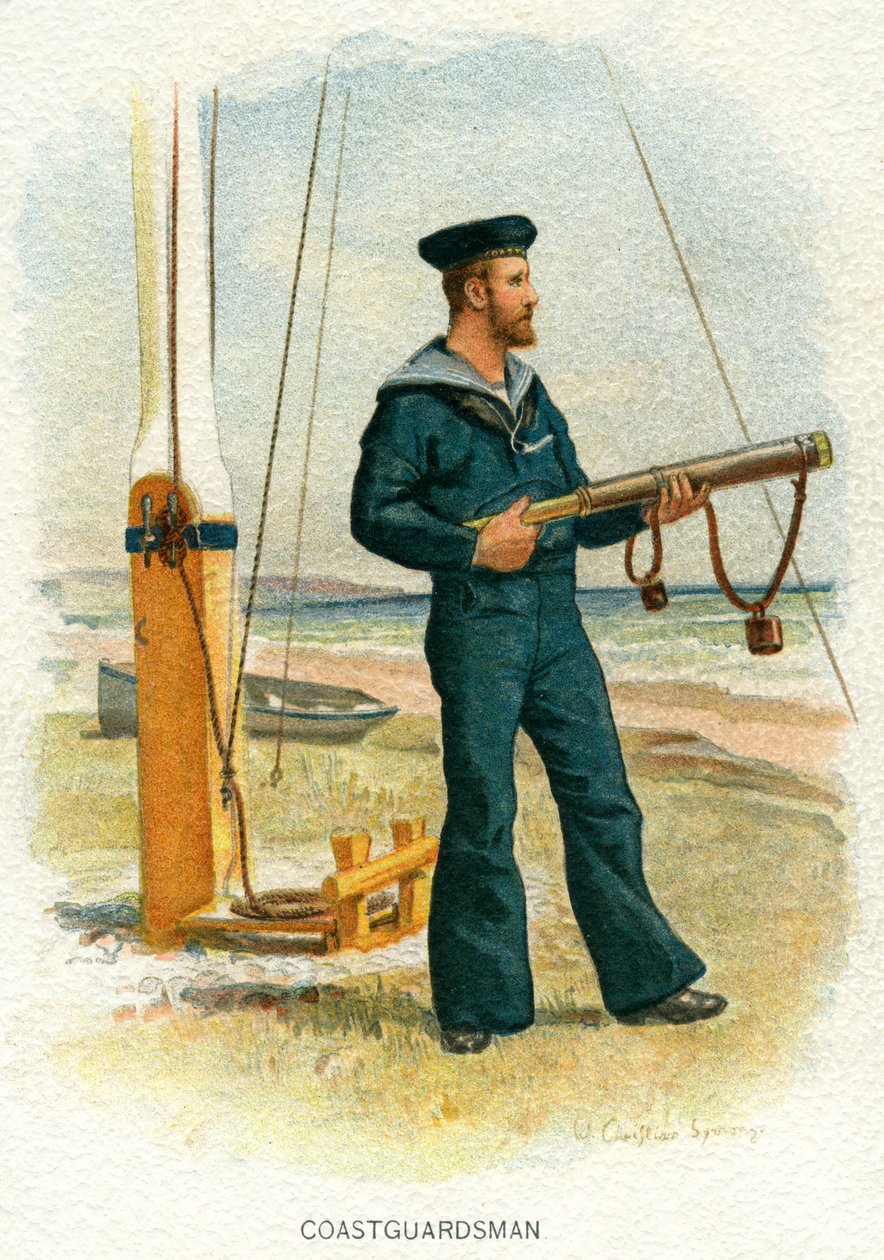 Guardacostas británico, c1890-c1893 de William Christian Symons