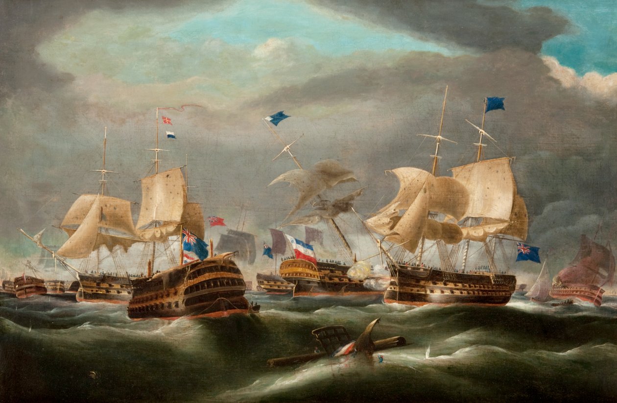 Batalla de Camperdown de William Clarkson (manner of) Stanfield