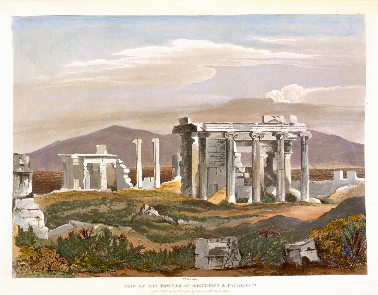 Vista de los templos de Erecteo y Pandroso, la Acrópolis, de 