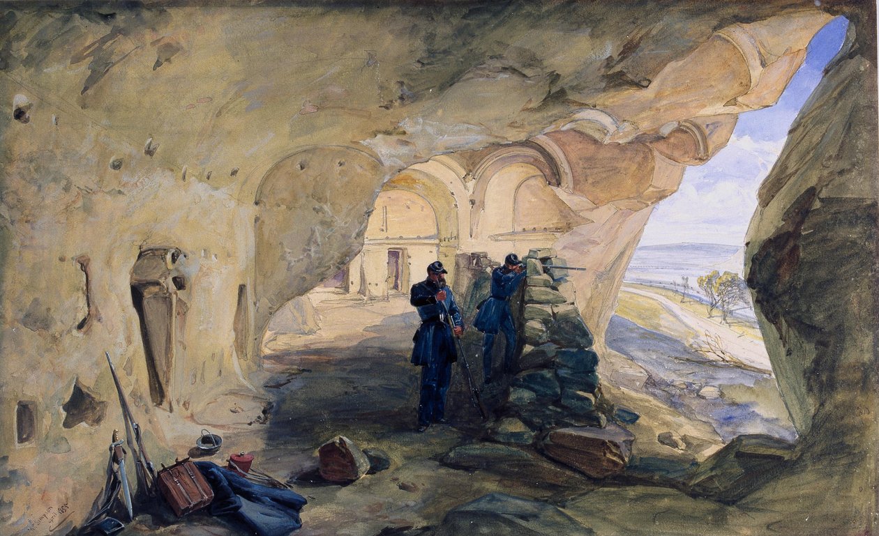 Galerías en Inkerman de William Crimea Simpson