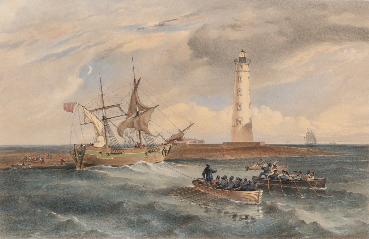¿El faro en el cabo Chersonese, mirando al sur? de William Crimea Simpson