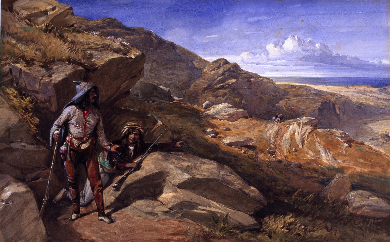 Dos Bandidos en las Colinas, 1857 de William Crimea Simpson