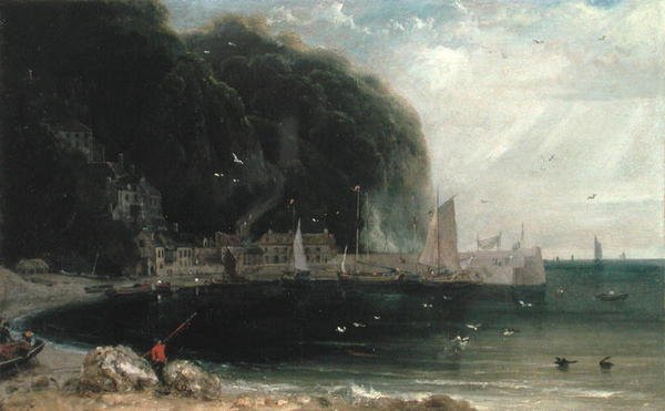 Clovelly en el Canal de Bristol, c.1813 de William Daniell