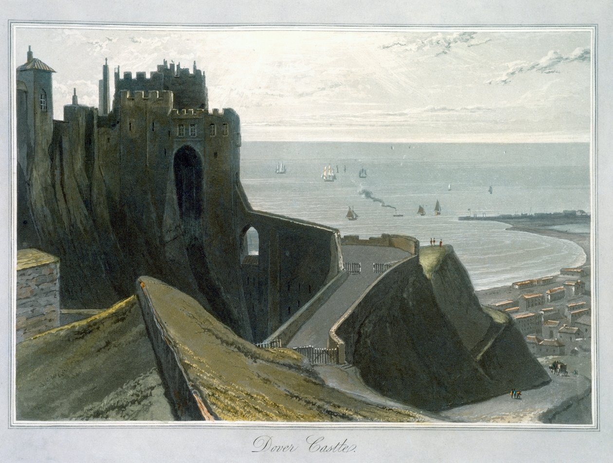 Castillo de Dover, Kent, 1823 de William Daniell
