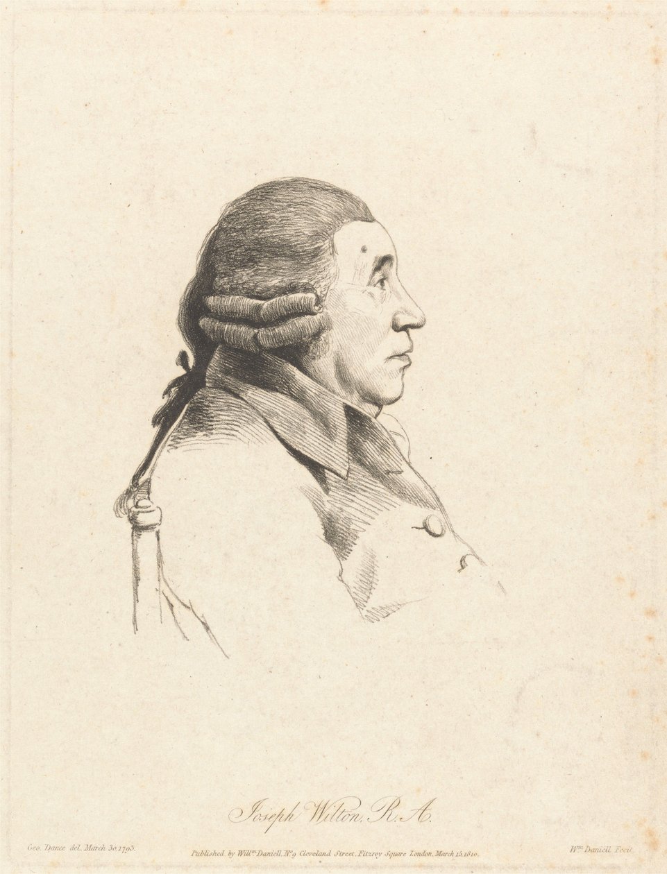 Joseph Wilton, miembro de la Real Academia de Artes (R.A.) de William Daniell