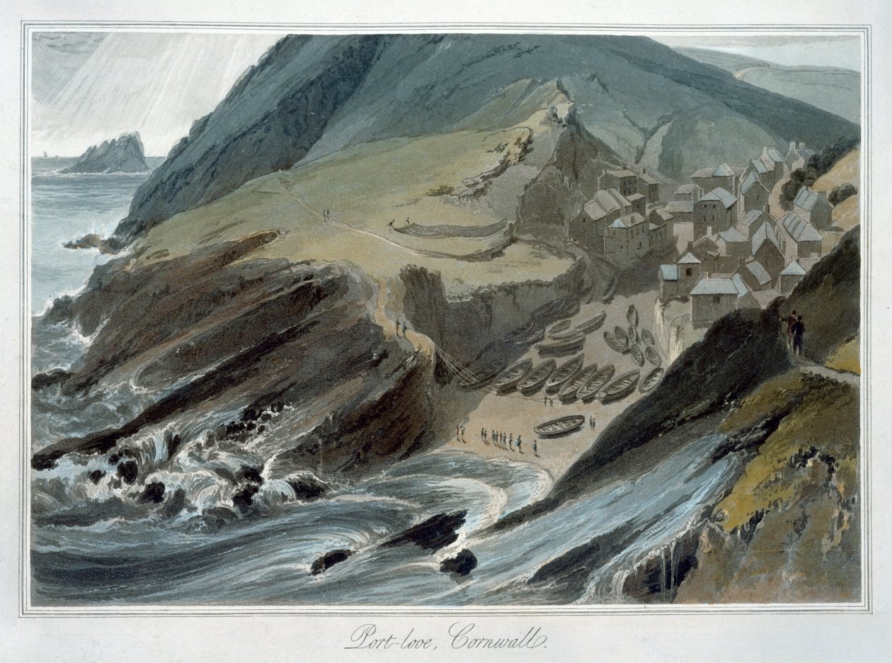 Puerto Looe, Cornwall de William Daniell