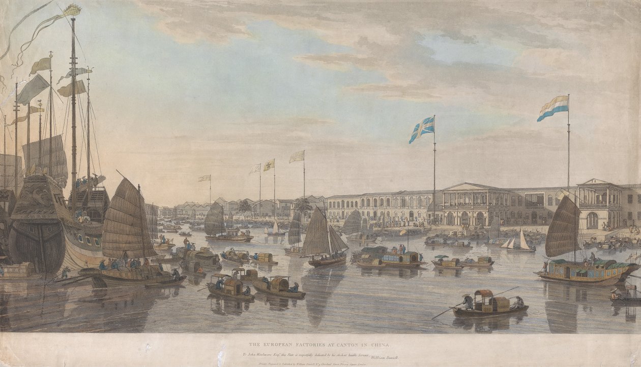 Las factorías europeas en Cantón, China de William Daniell