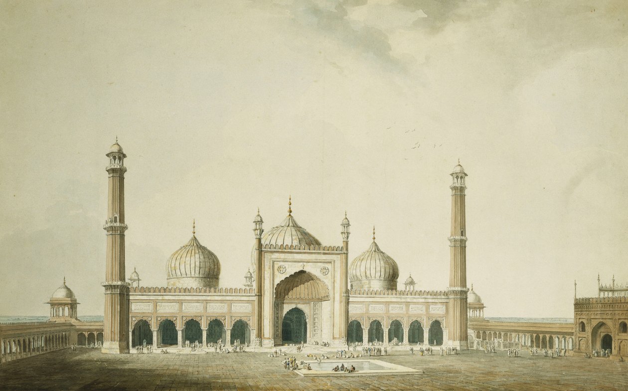 La Jama Masjid, Delhi de William Daniell