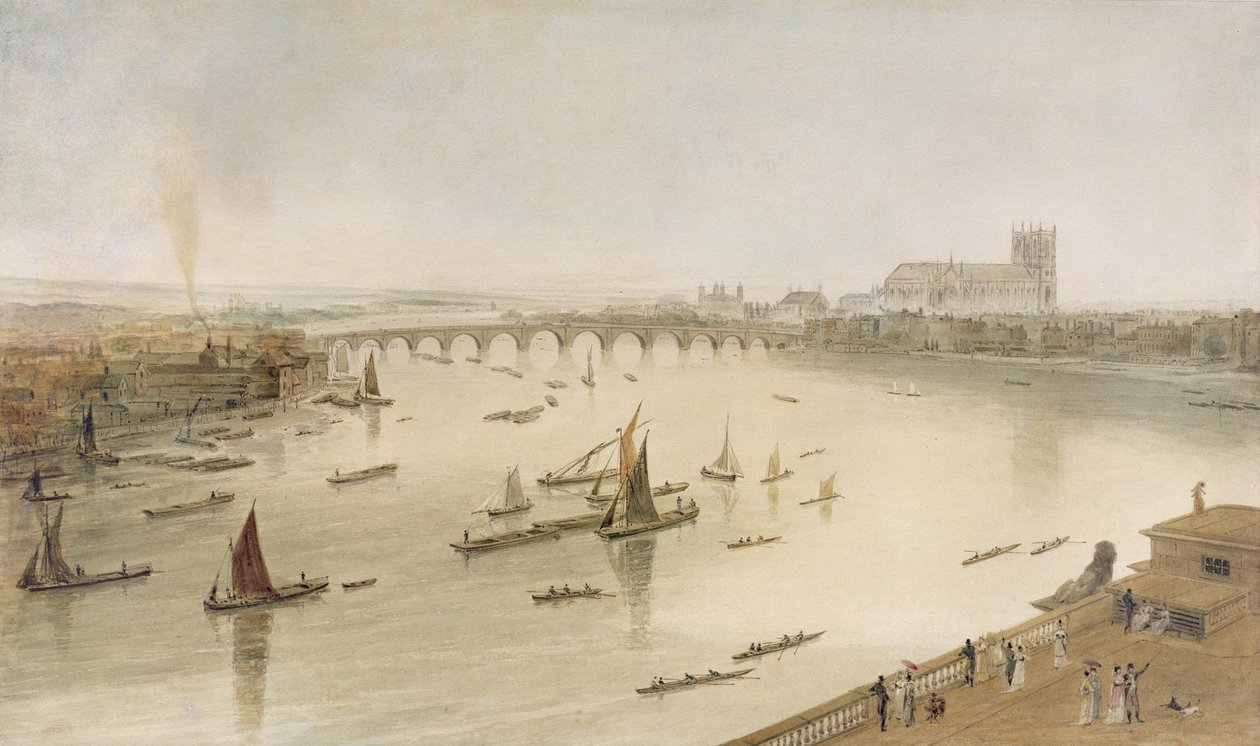 Puente de Westminster desde Somerset House, 1805 de William Daniell