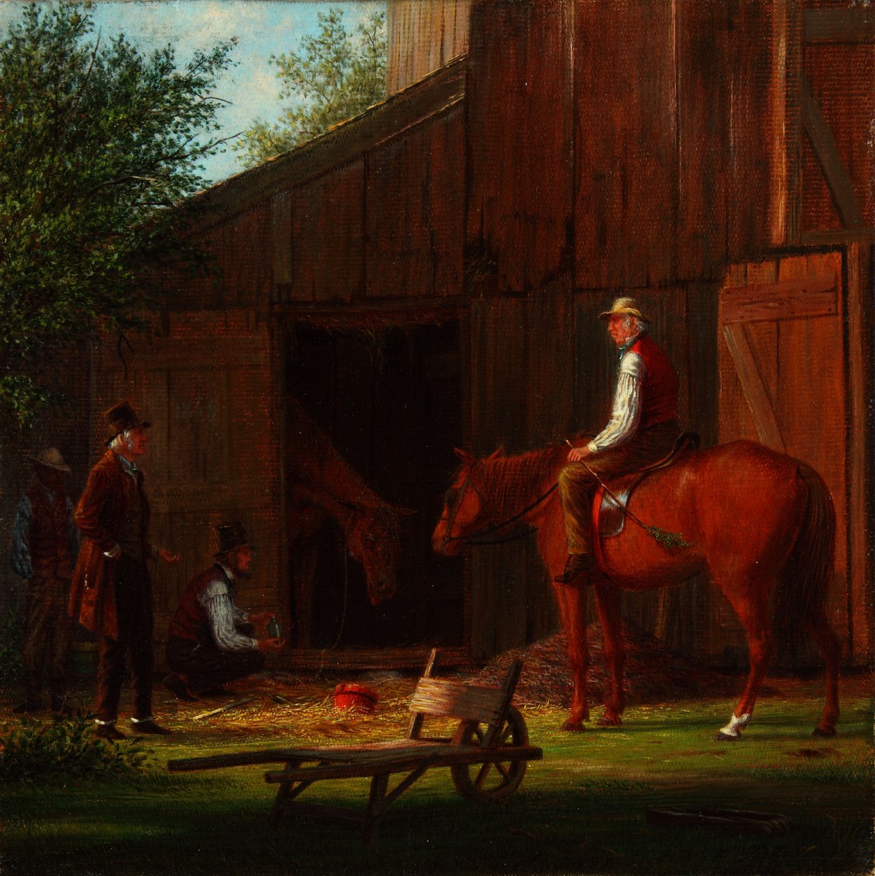El caballo enfermo 1869 (Óleo sobre lienzo) de William Davis