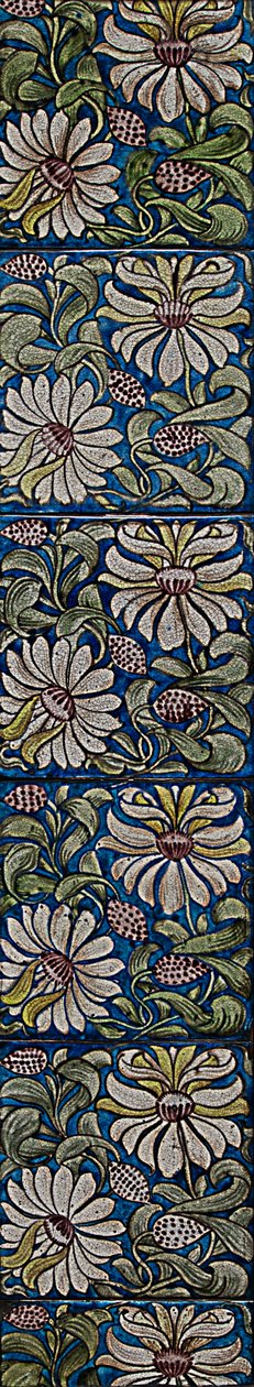 Panel de azulejos de madreselva de William de Morgan