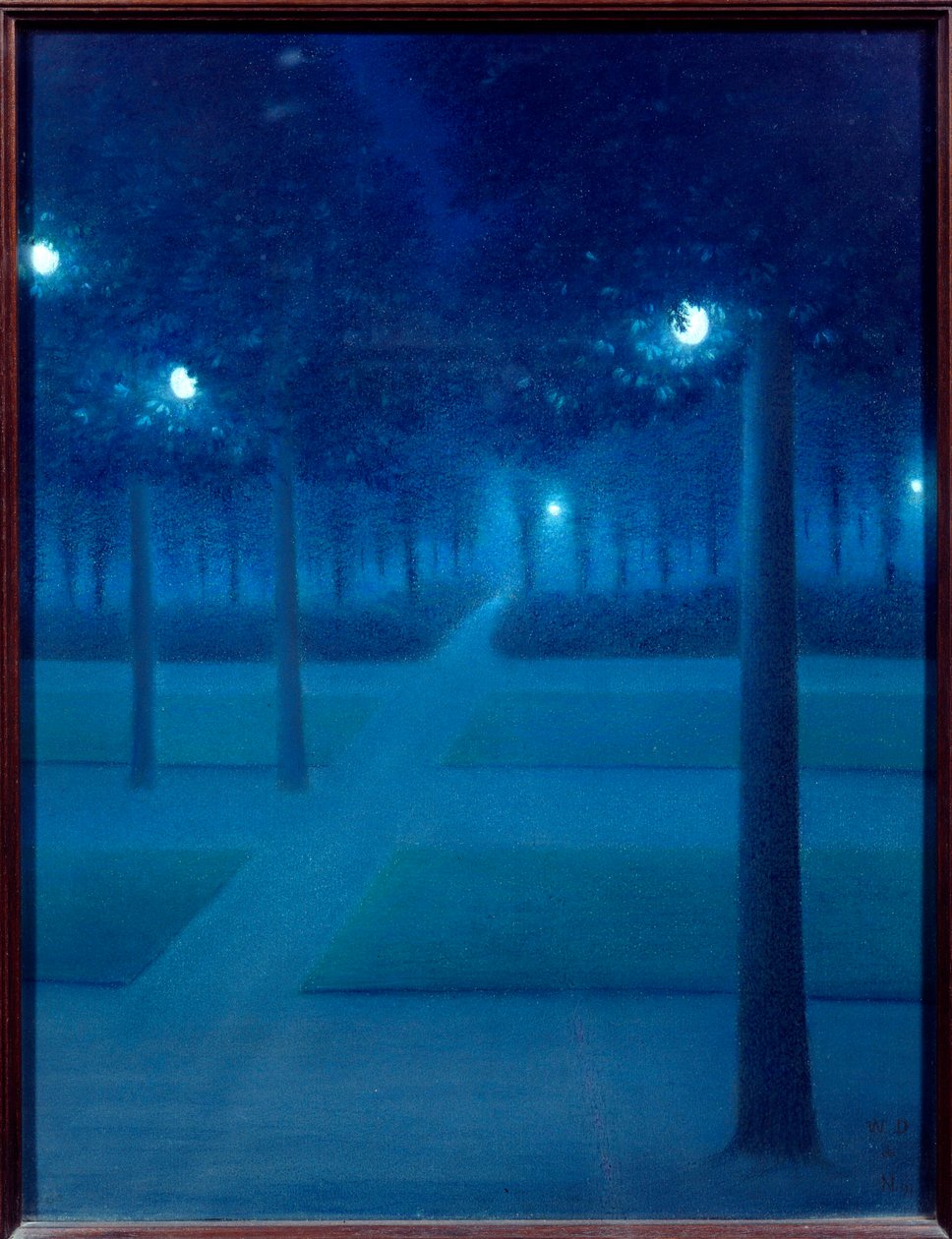 Noche en el Parc Royal de Bruselas de William Degouve de Nuncques