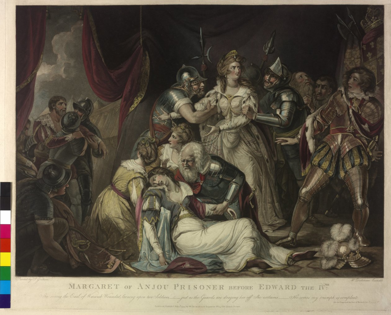 Ilustración de: Francklin Margarita de Anjou (mezzotinta) de William Dickinson