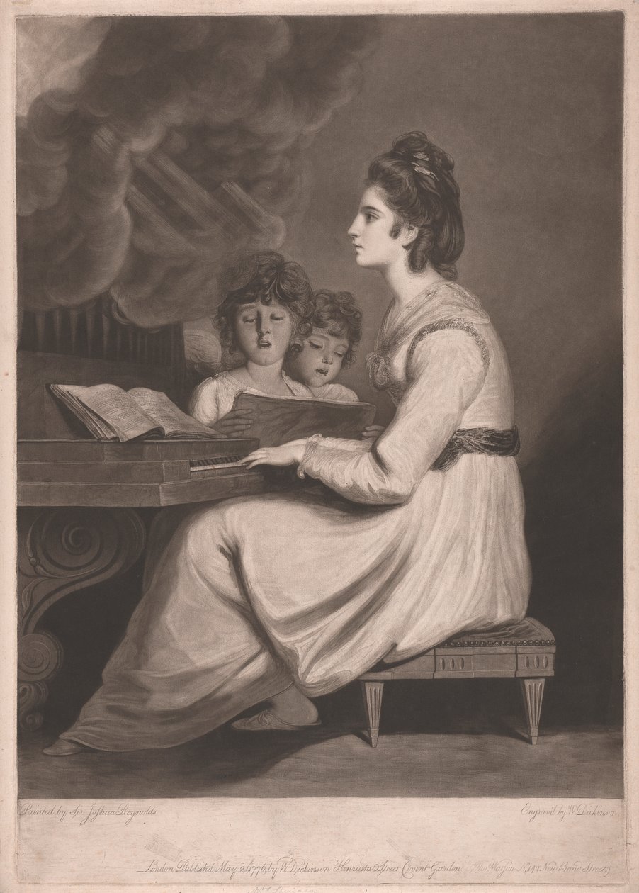 La Sra. Sheridan como "Santa Cecilia de William Dickinson