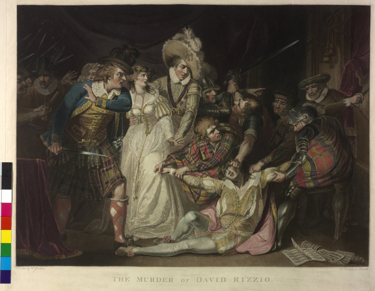El asesinato de David Rizzio de William Dickinson