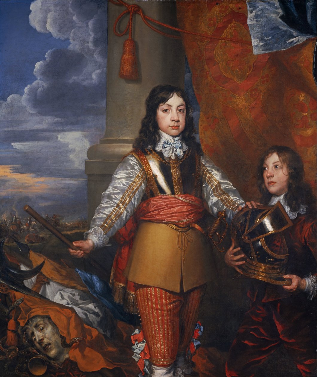 Carlos II, 1630 - 1685. Rey de Escocia 1649 - 1685. Rey de Inglaterra e Irlanda 1660 - 1685 (Cuando Príncipe de Gales, con un paje). de William Dobson
