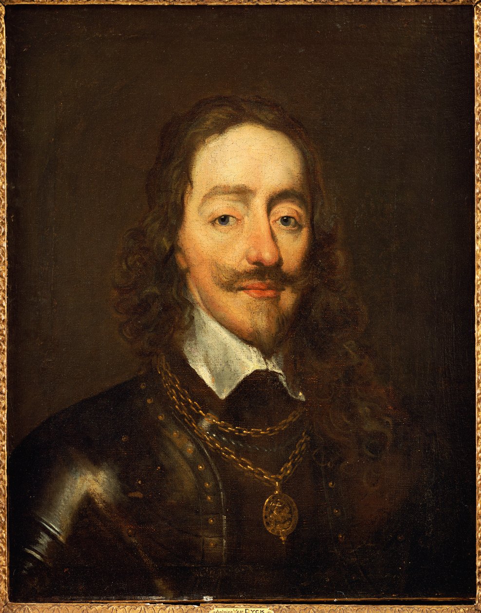 Retrato del Rey Carlos I con Armadura y el Collar de la Orden de la Jarretera de William Dobson