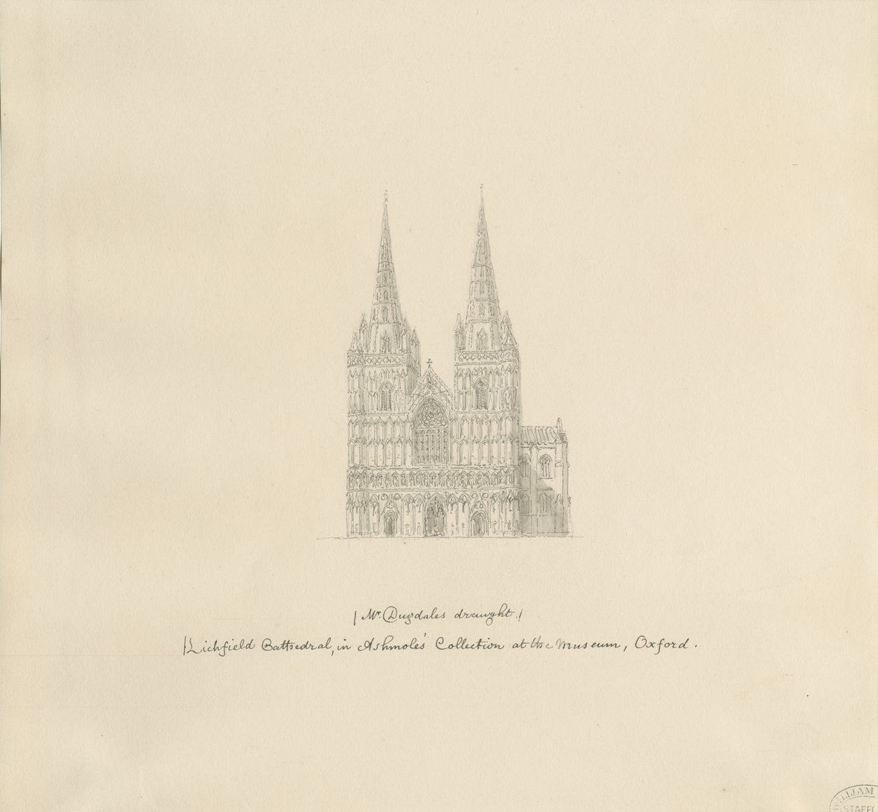 Catedral de Lichfield - Fachada Oeste de William Dugdale