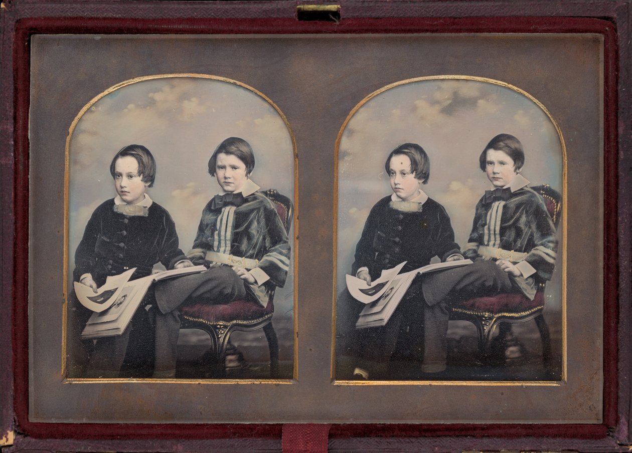 Retrato de dos niños de William Edward Kilburn