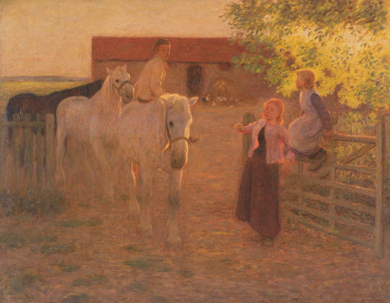 The Old Gate, c.1896 (óleo sobre lienzo) de William Edward Stott