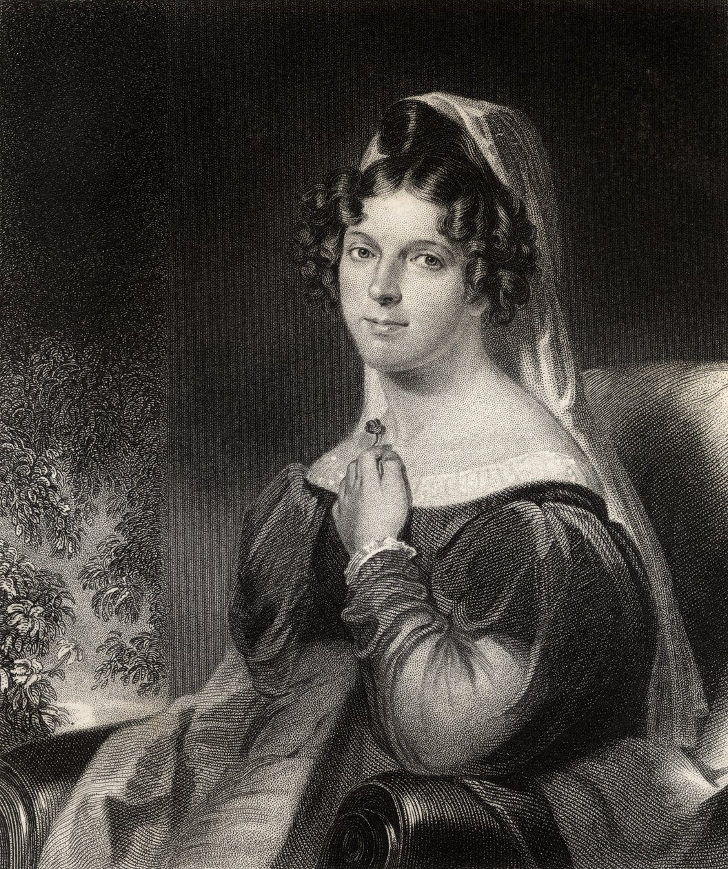 Felicia Dorothea Hemans, grabado por W.Holl, de 